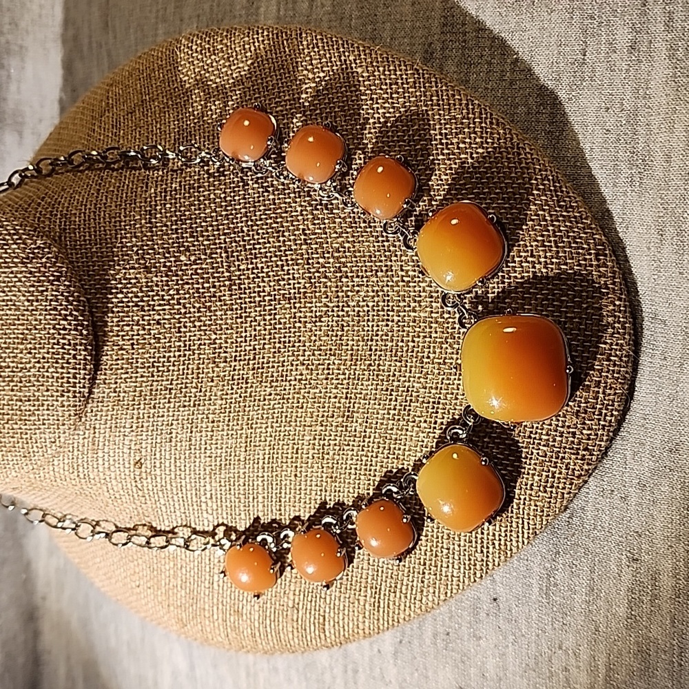 Ombre` Tangerine 🍊 Statement Necklace